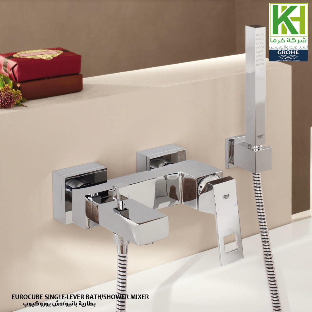 Picture of EUROCUBE SINGLE-LEVER BATH/SHOWER MIXER 